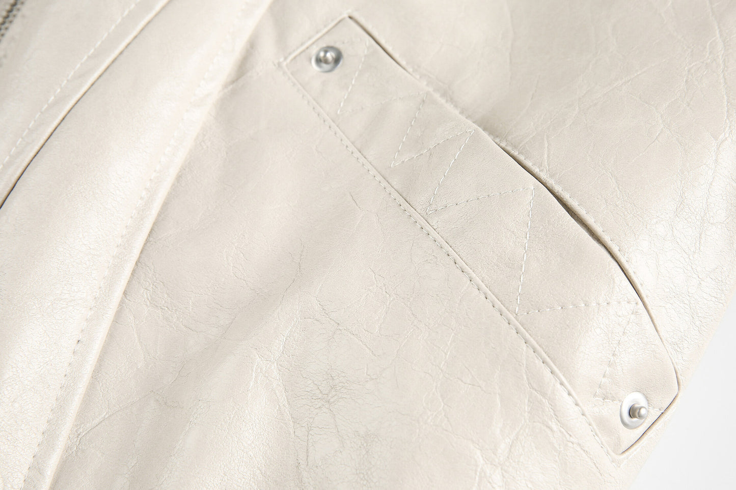 Jacket cuir Ryflect Beige