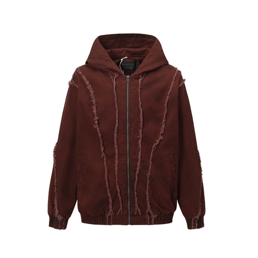 Zip Distressed Rouge