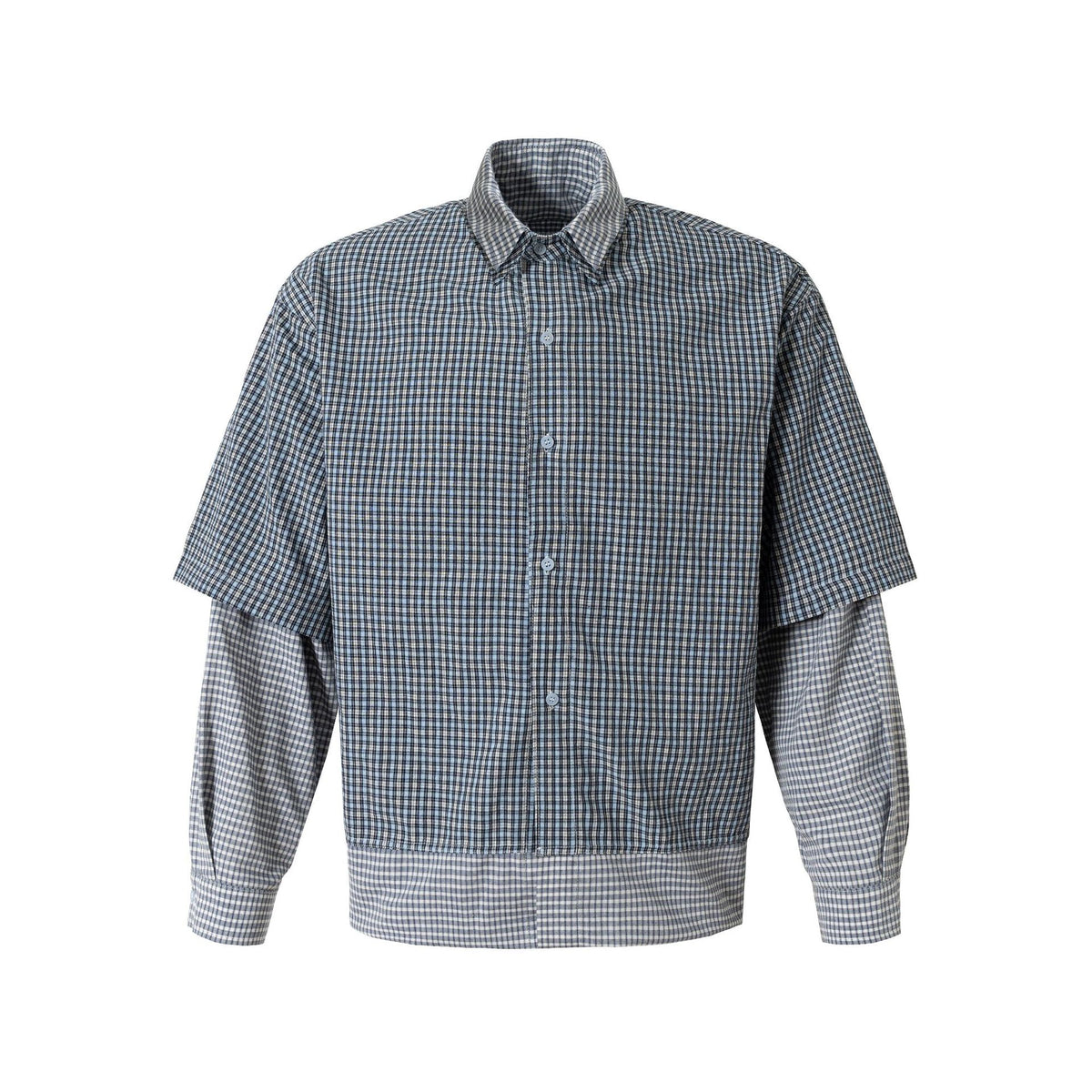 Chemise Double-Layered à carreaux