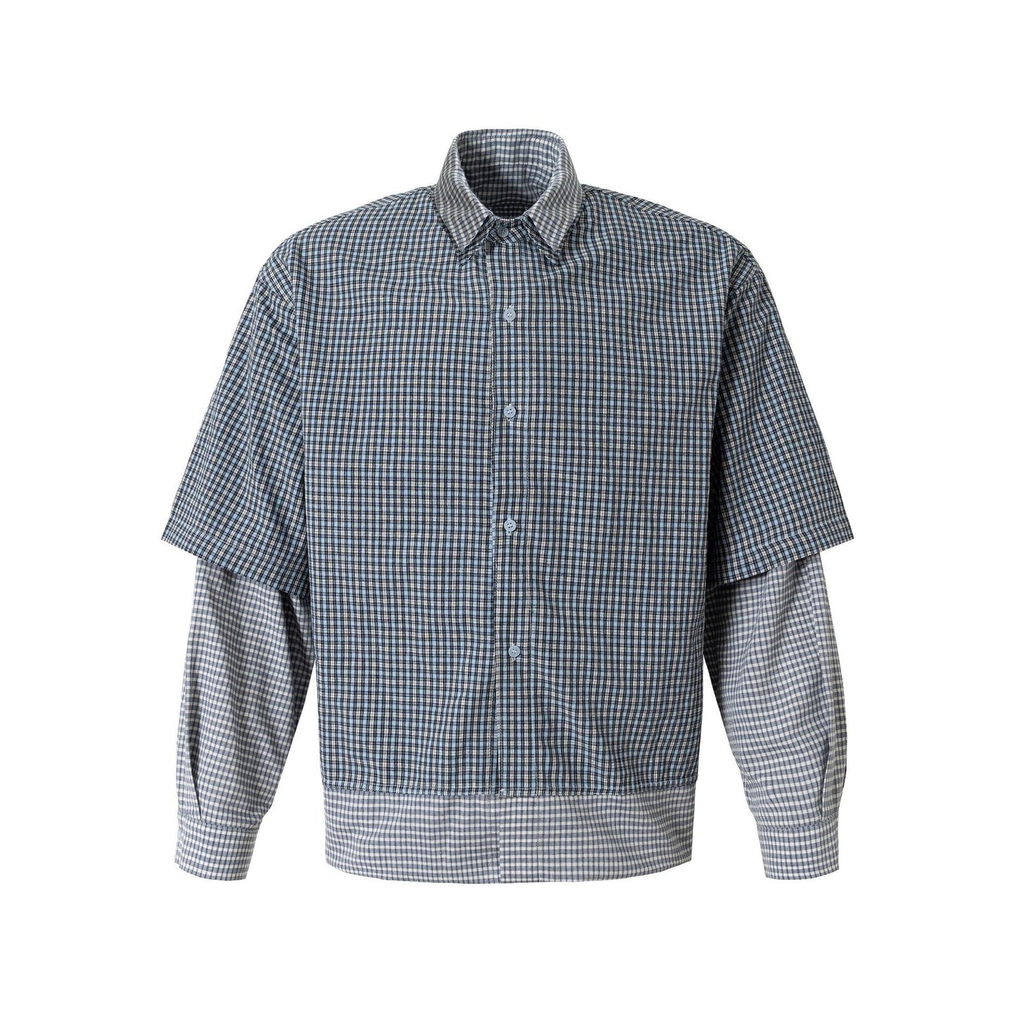 Chemise Double-Layered à carreaux