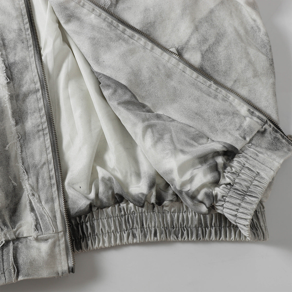 Zip Distressed Gris