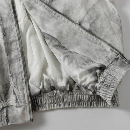Zip Distressed Gris