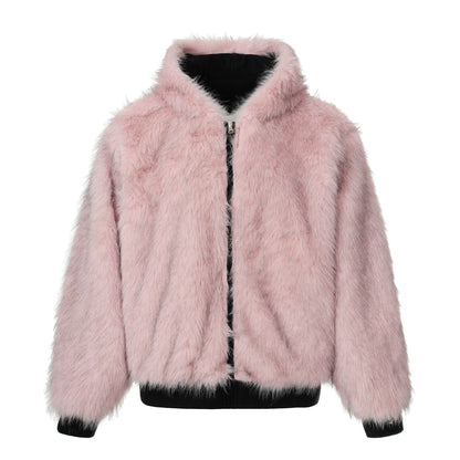 Doudoune Fur Reversible - Rose