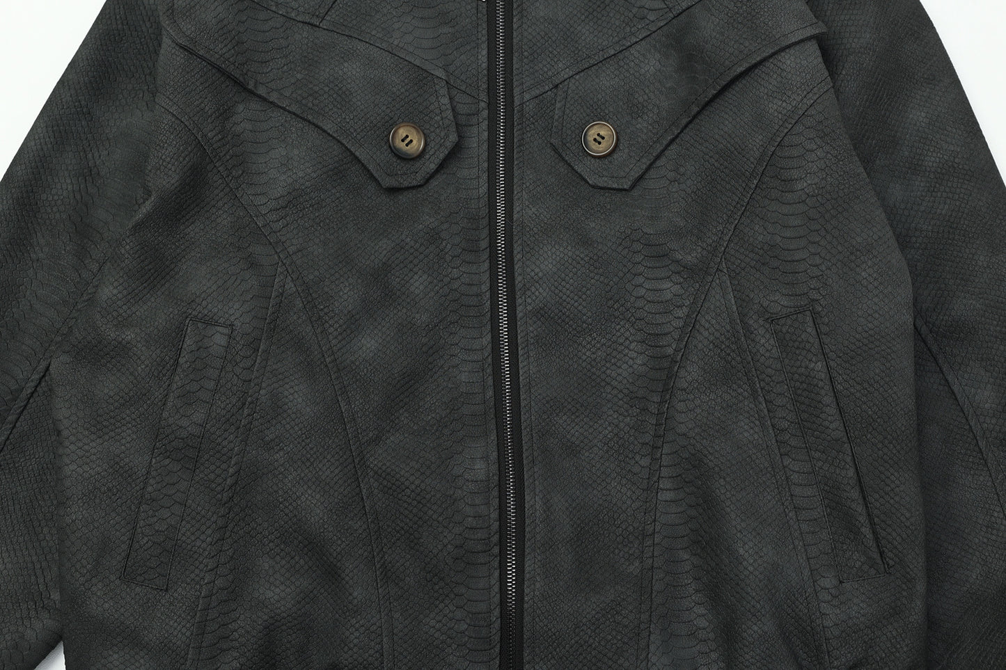 Jacket cuir Pythoned