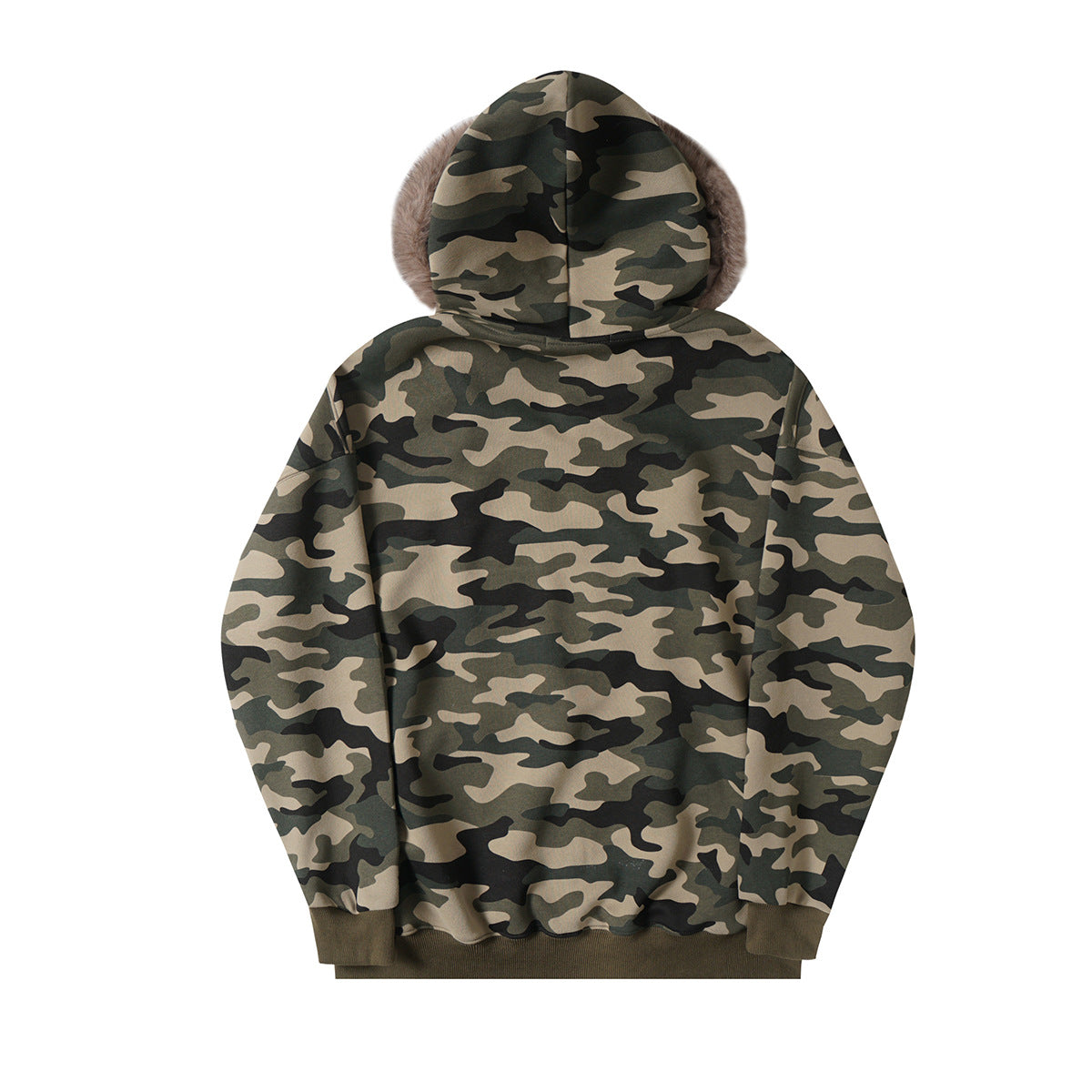 Zip Camo Fured