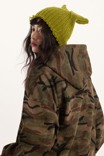 Zip Camo Bomber