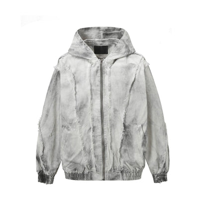Zip Distressed Gris