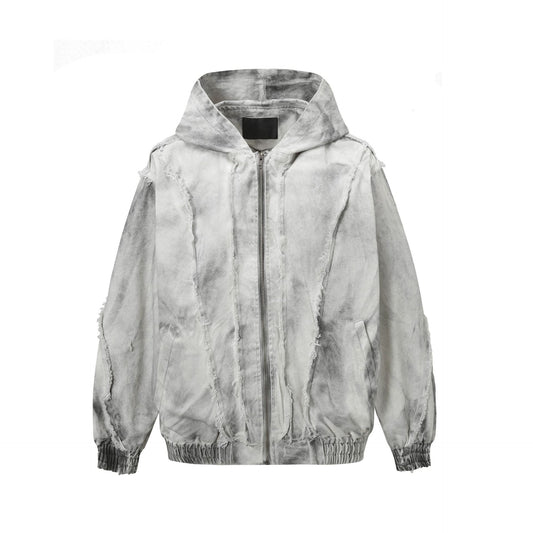 Zip Distressed Gris
