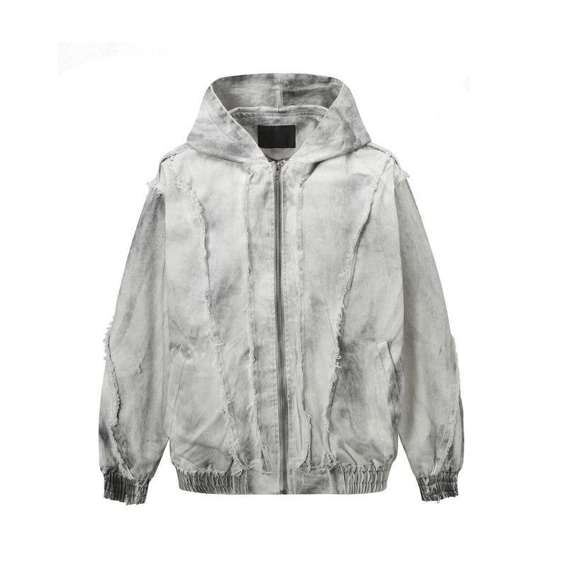 Zip Distressed Gris