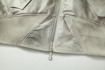 Jacket cuir teinté Wasteland