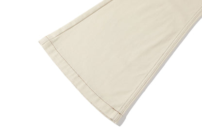 Jean Stytched Flared Beige