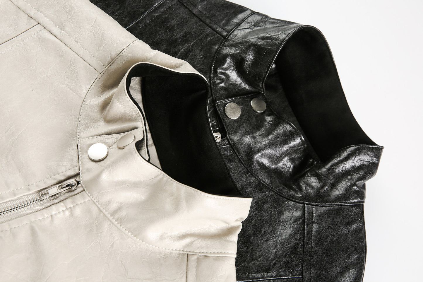 Jacket cuir Ryflect Beige