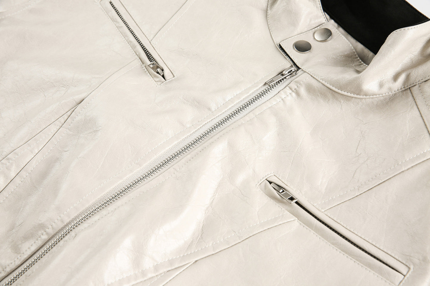 Jacket cuir Ryflect Beige