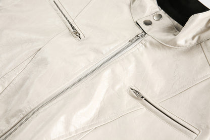 Jacket cuir Ryflect Beige