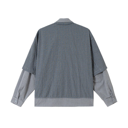 Chemise Double-Layered à carreaux
