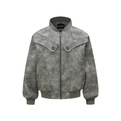 Jacket cuir Pythoned