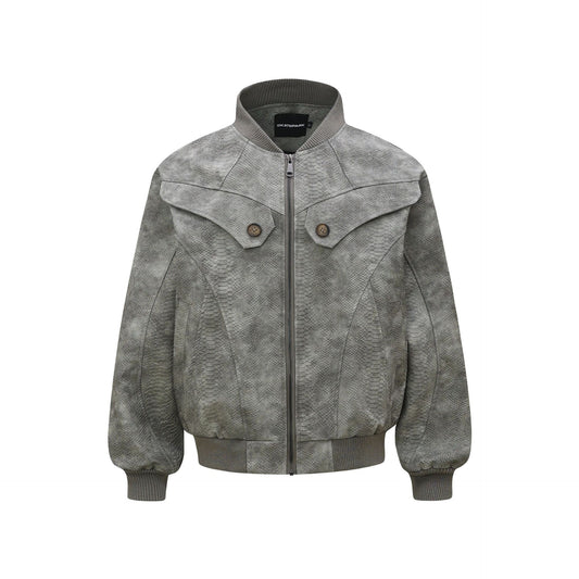 Jacket cuir Pythoned