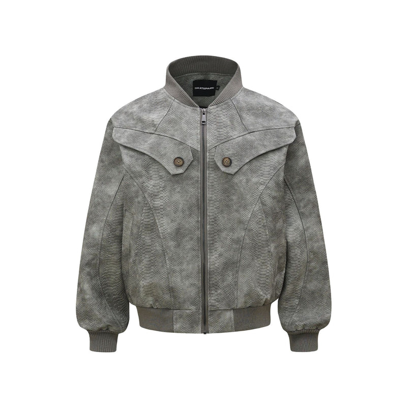 Jacket cuir Pythoned