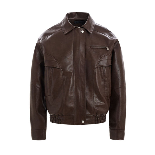 Jacket Bomber cuir Aviateur - Marron