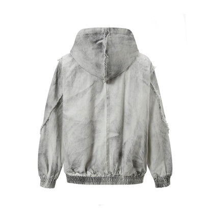 Zip Distressed Gris