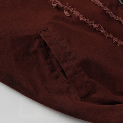 Zip Distressed Rouge
