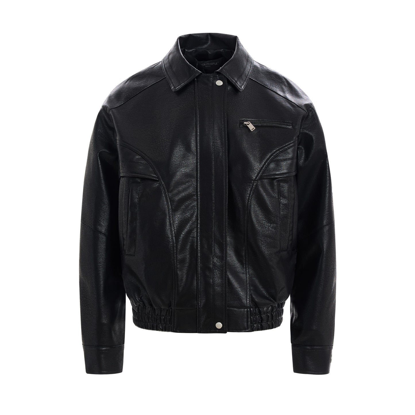 Jacket Bomber cuir Aviateur - Noir