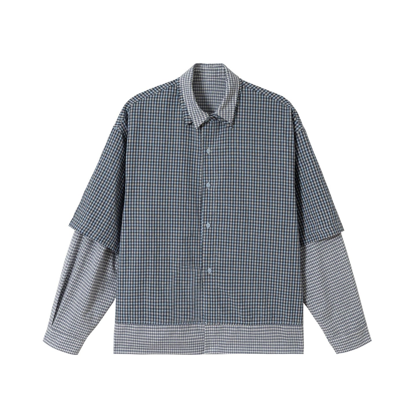 Chemise Double-Layered à carreaux