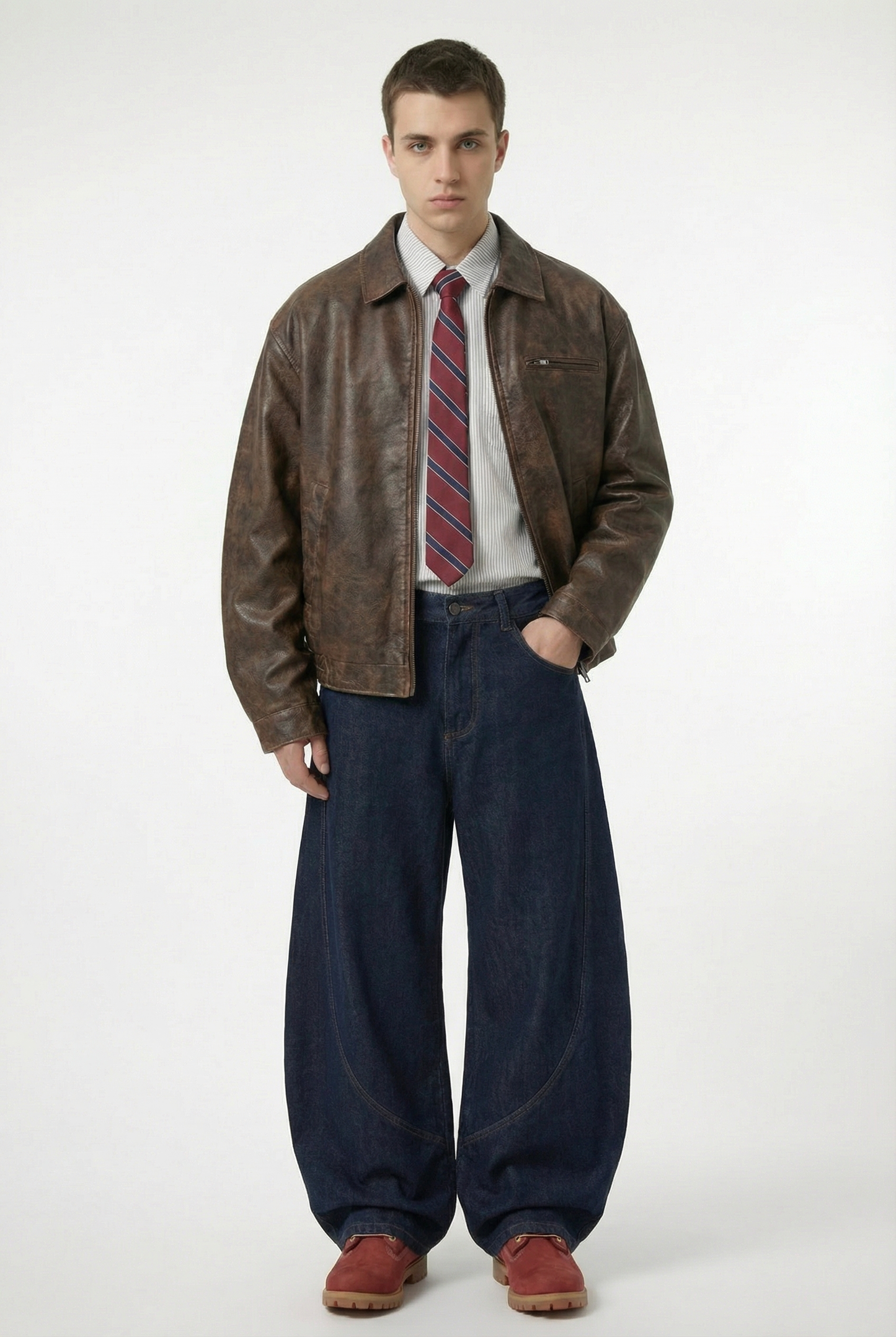 Jacket Cuir Double-Layered