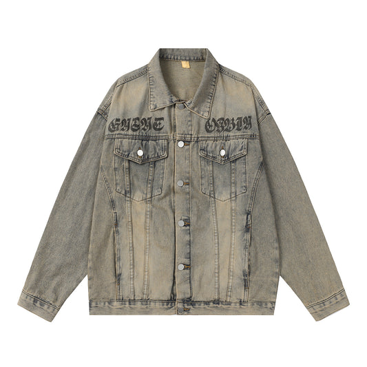 Jacket Vintaged Distressed Denim