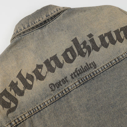Jacket Vintaged Distressed Denim