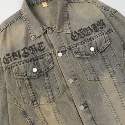 Jacket Vintaged Distressed Denim