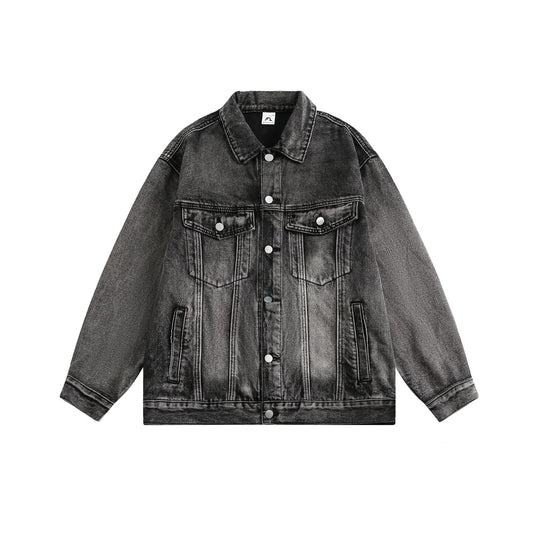 Jacket Délavée Distressed Denim