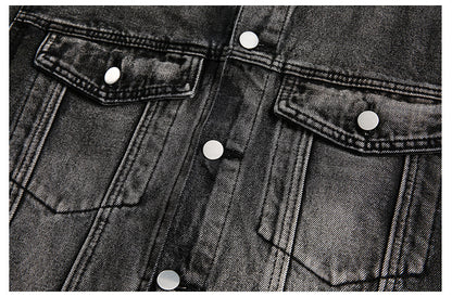 Jacket Délavée Distressed Denim