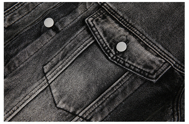 Jacket Délavée Distressed Denim