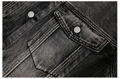 Jacket Délavée Distressed Denim