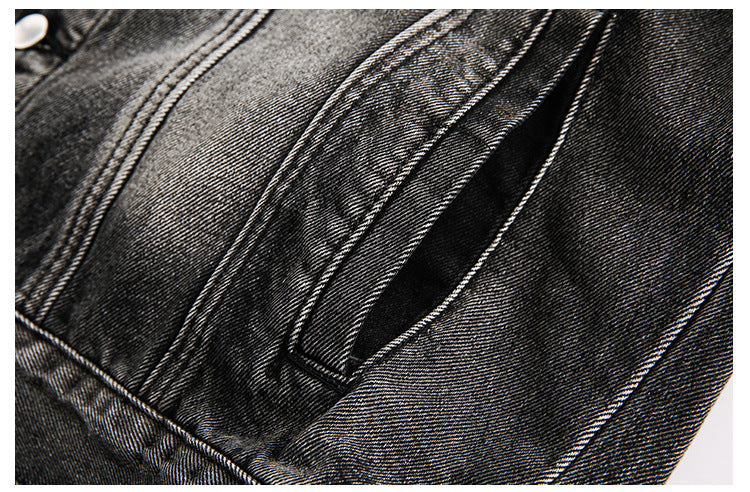 Jacket Délavée Distressed Denim