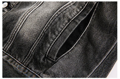 Jacket Délavée Distressed Denim