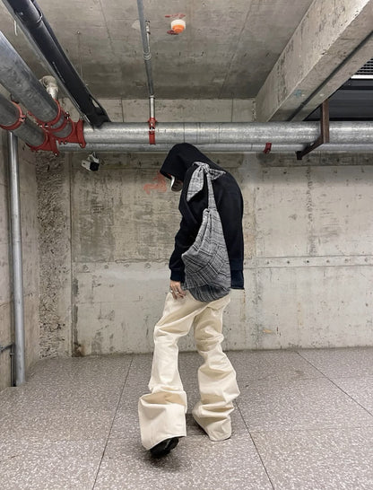 Jean Stytched Flared Beige